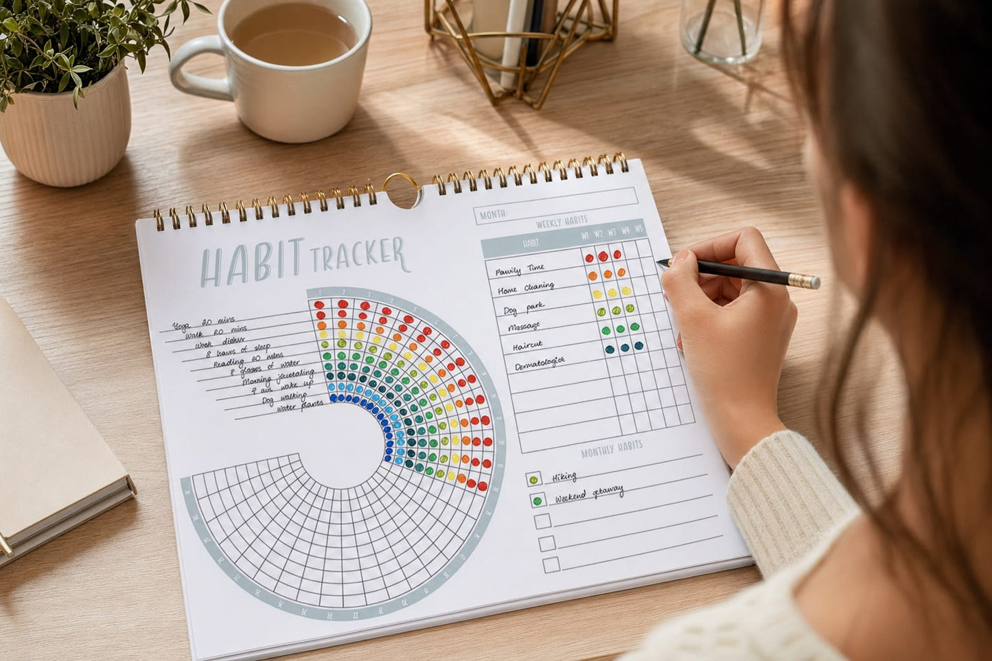 The 365° Life Planner - Rainbow Habit Tracker Journal
