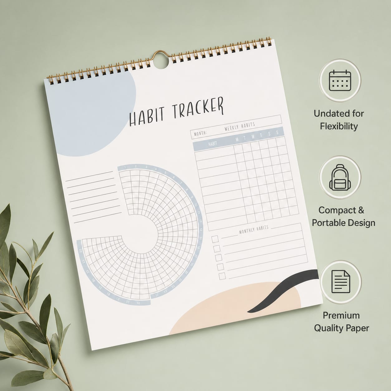 The 365° Life Planner - Rainbow Habit Tracker Journal